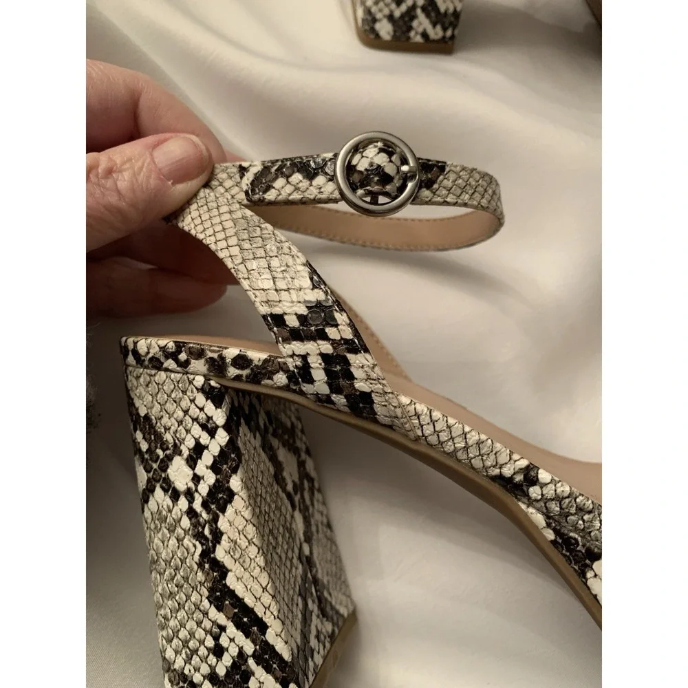 Pop Casen Snakeskin Strappy Heels Size 8 M Women club brand new with tags no box